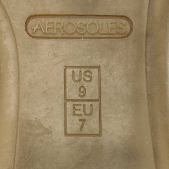 AEROSOLES Sandals Womens 9M Branchley Orange Flower Thong Toe Post Brown Sole - Picture 9 of 13